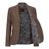 TPW50 - Brun 3-delad rutig kostym med Prince of Wales-mönster för damer