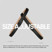 Herrbyxor med svart läderbälte och spärr, jeansklänning, 35 mm, passar alla storlekar
