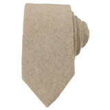 Kamelbeige ek tweed slips näsduk 5 cm