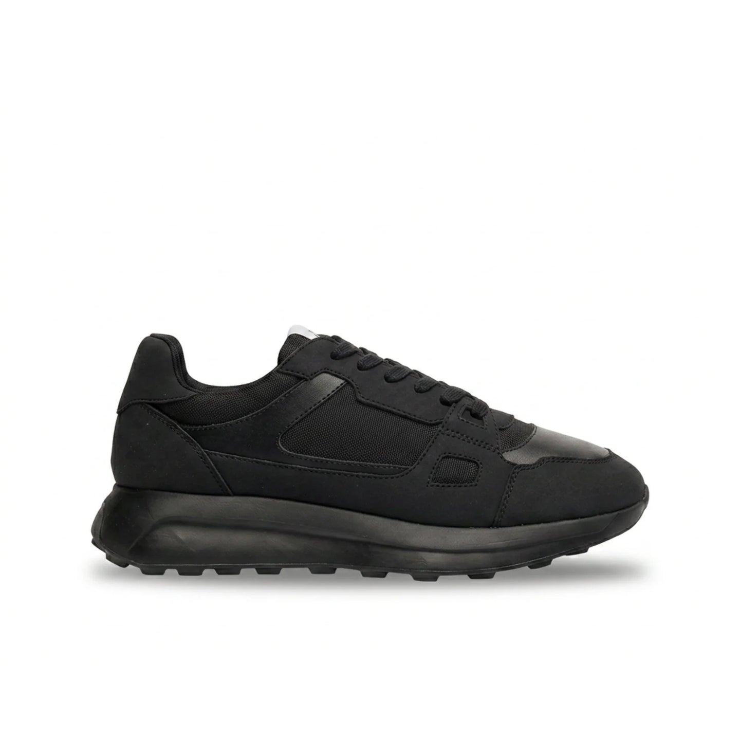Albany - Svarta andningsbara mesh-sneakers för män