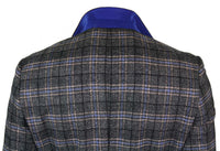 Cavani Archie - Herr Vintage Tweed Rutig Kavaj-Svart