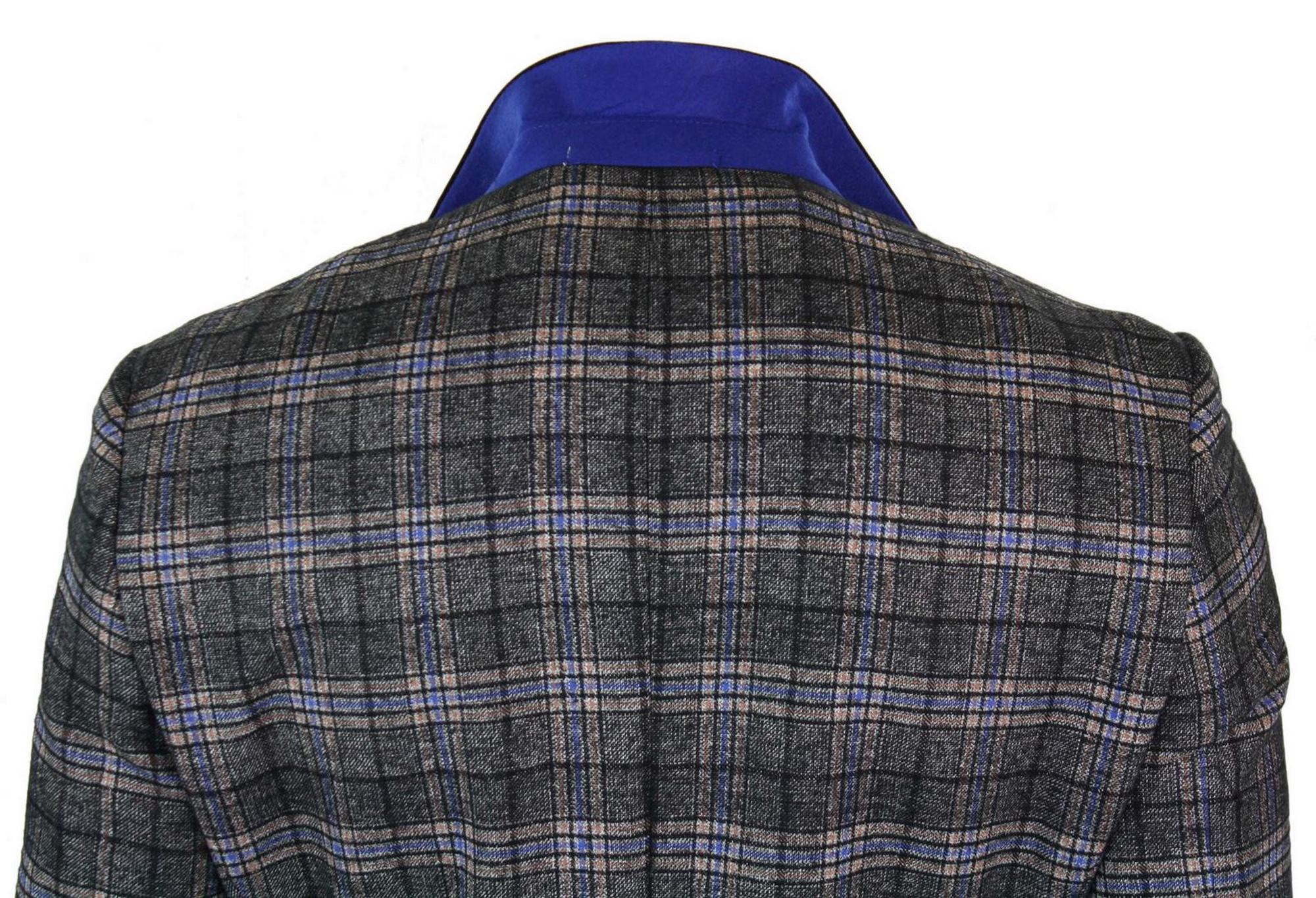 Cavani Archie - Herr Vintage Tweed Rutig Kavaj-Svart