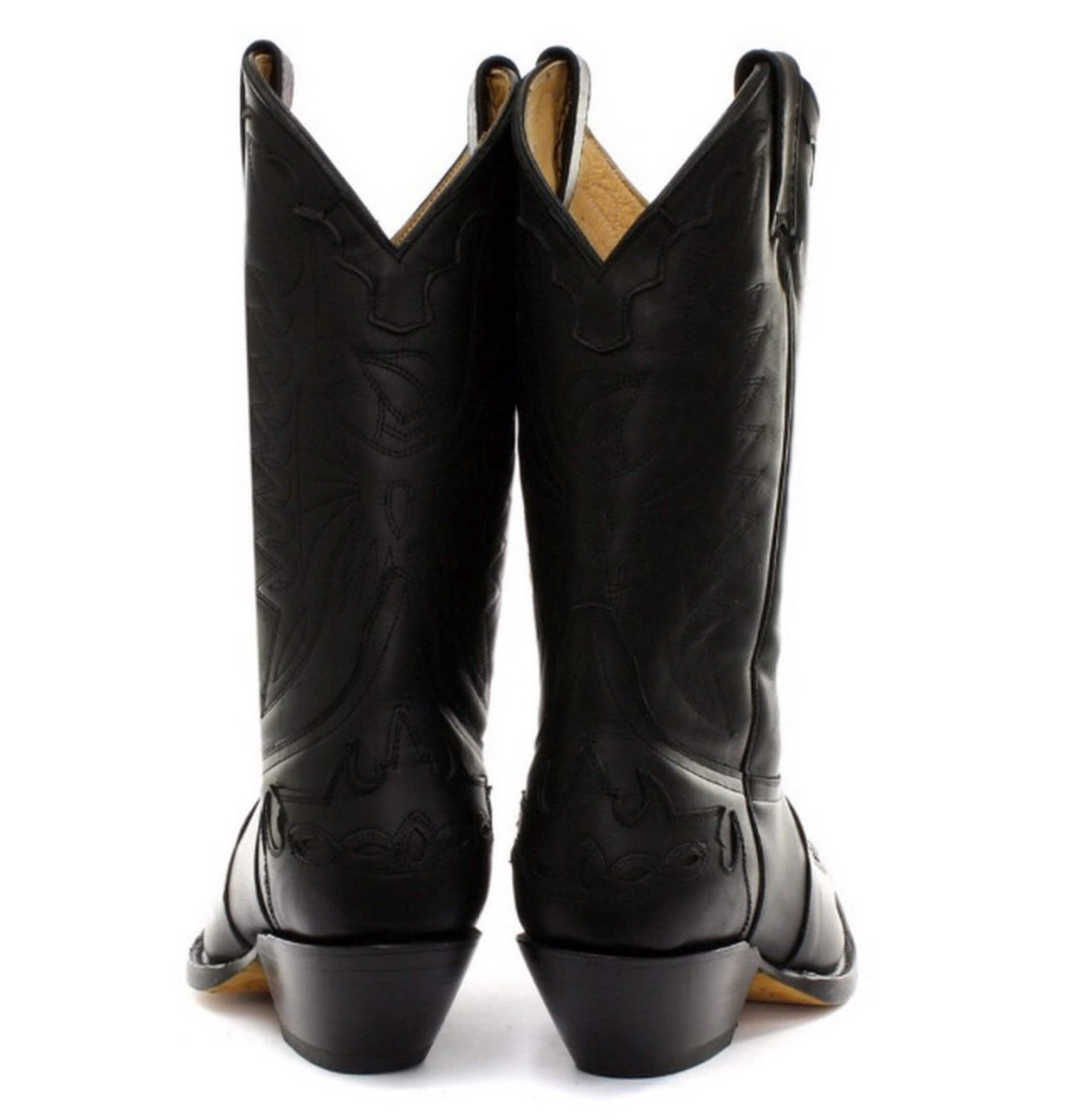 Herr Cowboystövlar Spetsiga Svarta Bruna Grinders Arizona Äkta Läder Western Kubanska