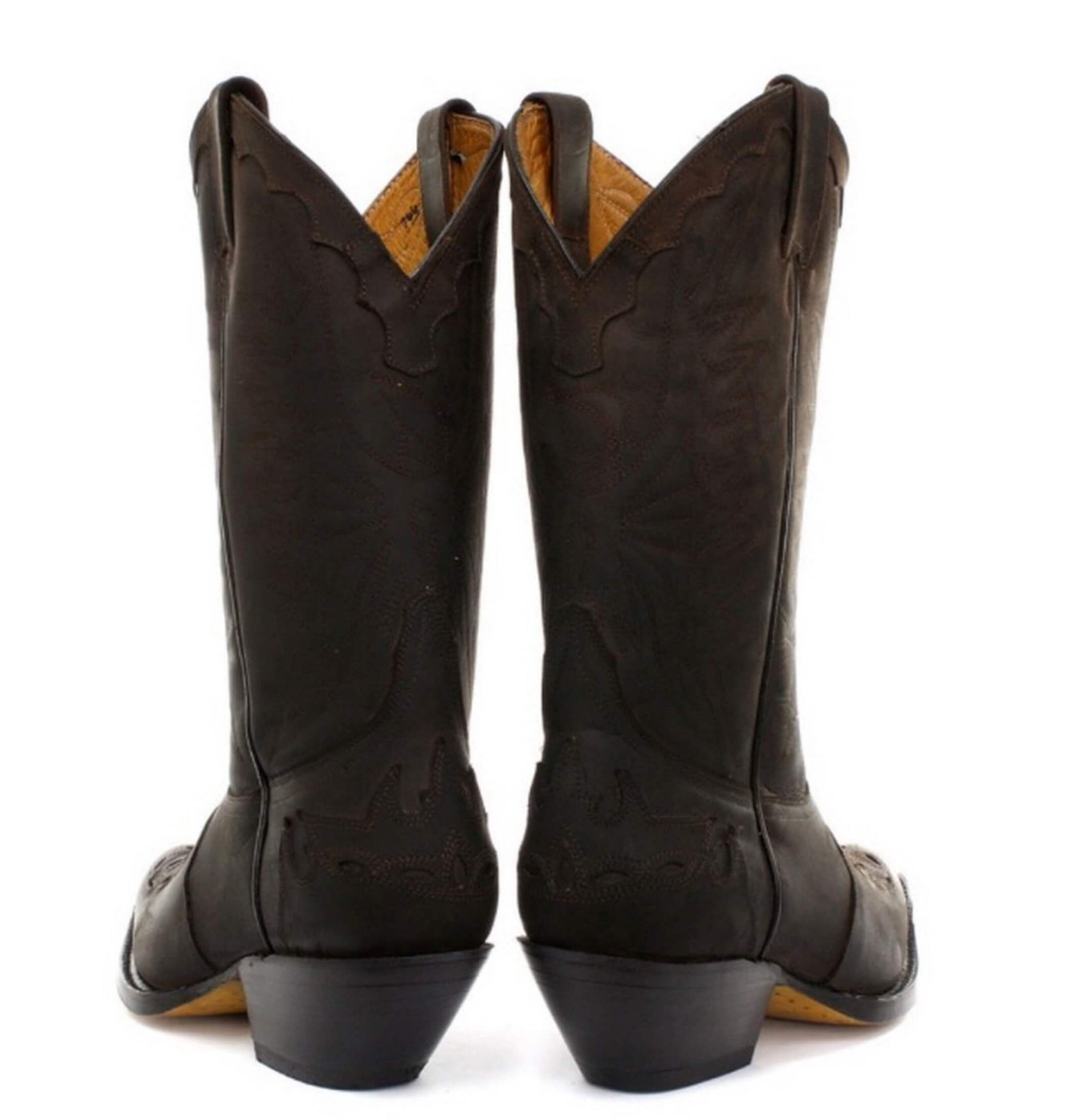 Herr Cowboystövlar Spetsiga Svarta Bruna Grinders Arizona Äkta Läder Western Kubanska