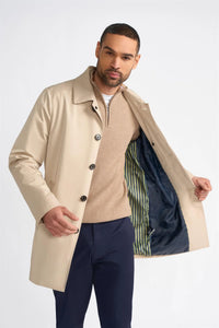 Barracuda - Herr Lätt Klassisk Trenchcoat Beige