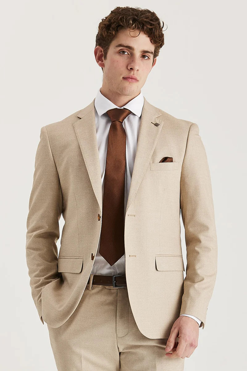 Belmont - Beige skräddarsydd kavaj för män