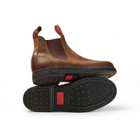 Booma 607 - Bruna Läder Chelsea Stövlar