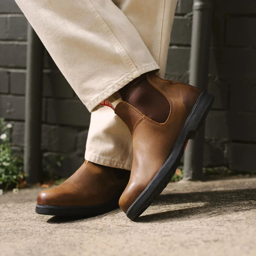 Booma 607 - Bruna Läder Chelsea Stövlar