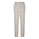 Pojkar Rutig Tweed Beige Brun 3-delad Kostym Bröllop Vintage Retro Klassisk