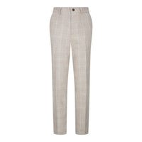 Pojkar Rutig Tweed Beige Brun 3-delad Kostym Bröllop Vintage Retro Klassisk
