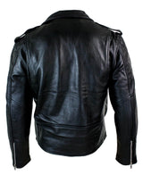 Äkta läder Brando Hide herr kohud original korsdragkedja Brando biker motorcykeljacka för män