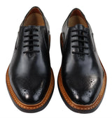Herr Brogue Oxford Skor Bruna Svarta Läderskor Goodyear Randsydda