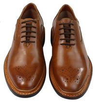 Herr Brogue Oxford Skor Bruna Svarta Läderskor Goodyear Randsydda