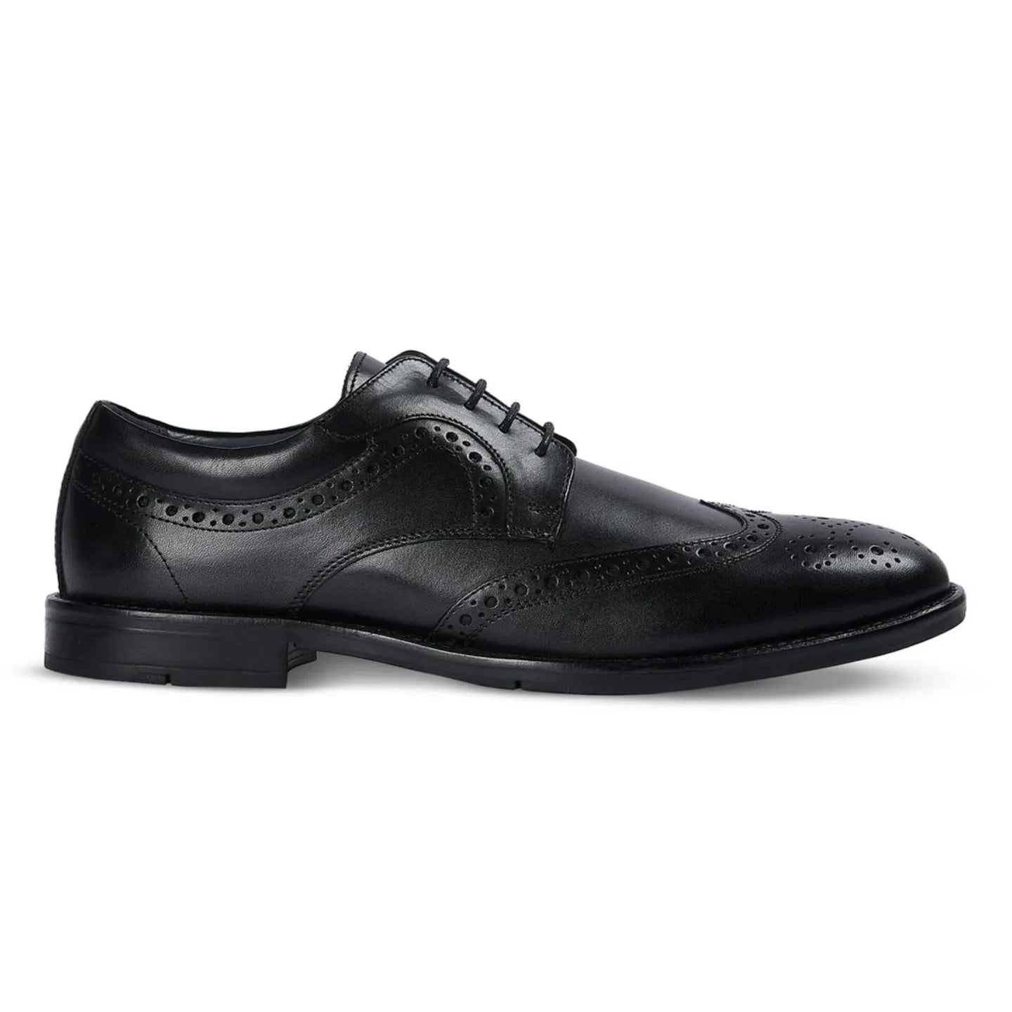 Cambridge - Herr Svarta Wingtip Brogue Derbyskor