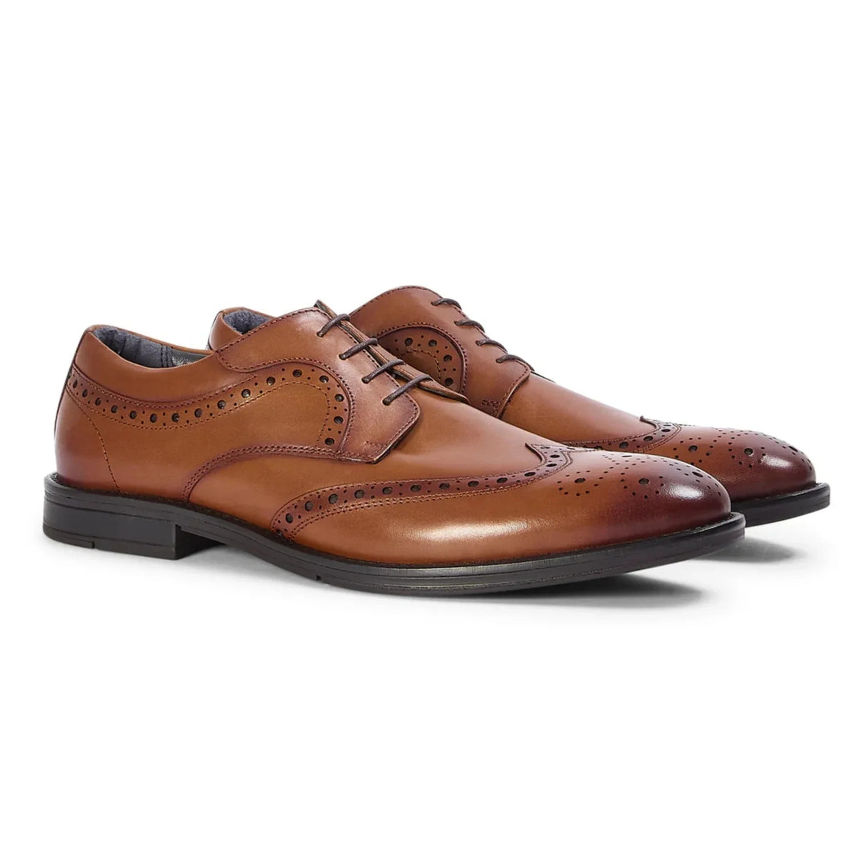 Cambridge - Herr Bruna Wingtip Brogue Derbyskor