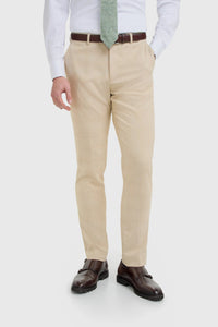 Camden - Herr Beige 3-delad rutig kostym
