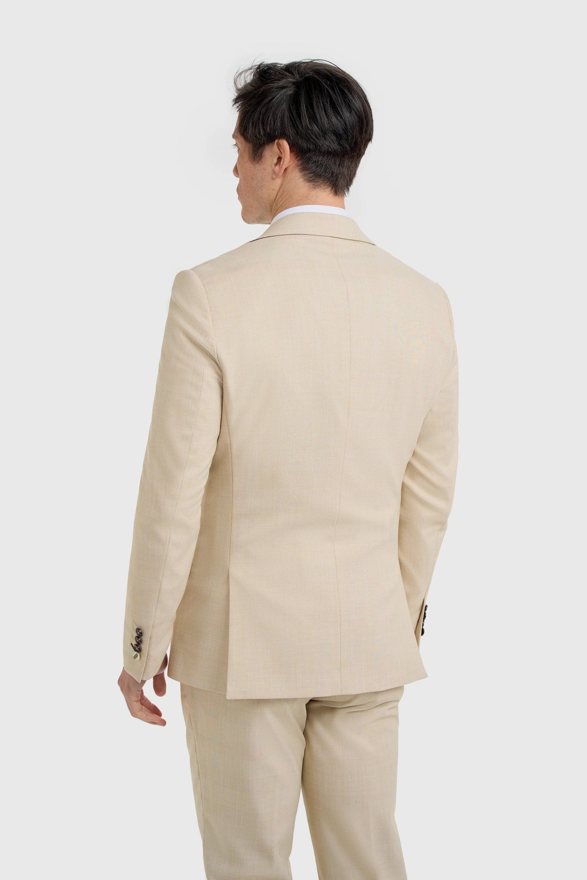 Camden - Herr Beige Rutig Kavaj