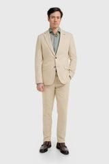 Camden - Herr Beige Rutig Kavaj