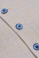 Caridi - Herrväst i tweed, beige, bröllop