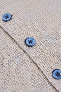 Caridi - Herrväst i tweed, beige, bröllop