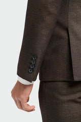 Caridi - Herrkavaj i tweed, brun