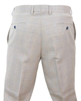 Herrbyxor i tweed i läder