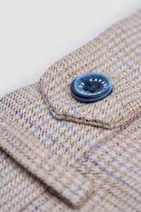 Caridi - Herrbyxor i tweed i beige