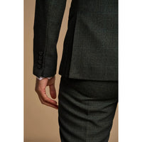 Caridi - Herrkostym i olivgrön med dubbelknäppning, 2 delar