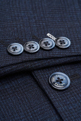 Caridi - Marinblå kavaj i tweed för män