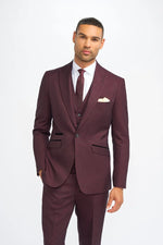Caridi - Herr Vinröd Rutig Kavaj
