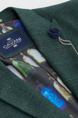 Herr 3-delad rutig kostym i tweed, olivgrön, skräddarsydd passform, bröllop, klassisk stil, Peaky