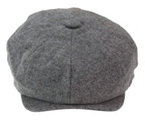 Mens 8 Panel Newsboy Cap - Cavani Martez - Mörkgrå