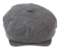 Mens 8 Panel Newsboy Cap - Cavani Martez - Mörkgrå