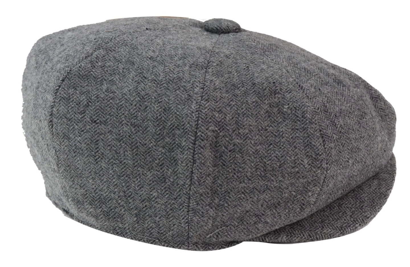 Mens 8 Panel Newsboy Cap - Cavani Martez - Mörkgrå