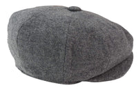 Mens 8 Panel Newsboy Cap - Cavani Martez - Mörkgrå
