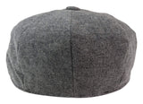 Mens 8 Panel Newsboy Cap - Cavani Martez - Mörkgrå