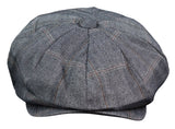 Herr 8 Panel Peaky Blinders Tweed Flat Cap - Cavani Connall