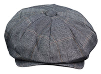 Herr 8 Panel Peaky Blinders Tweed Flat Cap - Cavani Connall