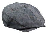 Herr 8 Panel Peaky Blinders Tweed Flat Cap - Cavani Connall