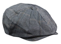 Herr 8 Panel Peaky Blinders Tweed Flat Cap - Cavani Connall