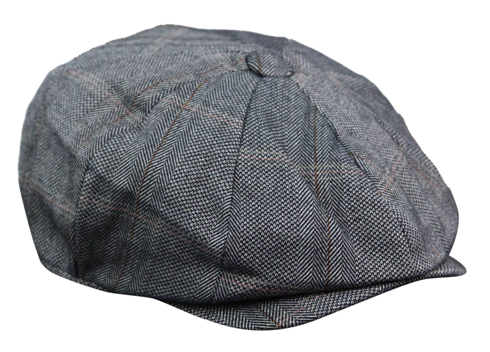 Herr 8 Panel Peaky Blinders Tweed Flat Cap - Cavani Connall