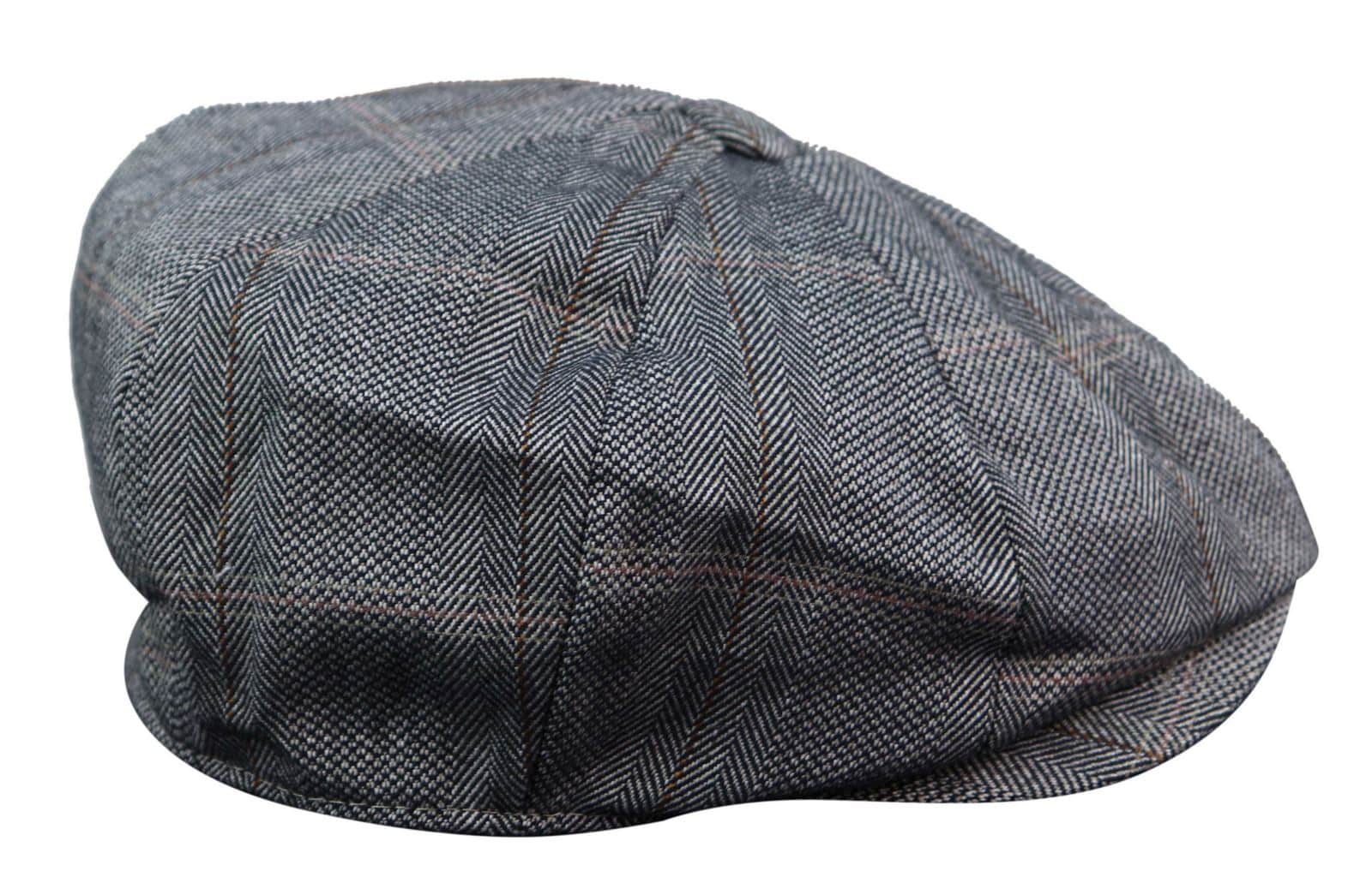 Herr 8 Panel Peaky Blinders Tweed Flat Cap - Cavani Connall