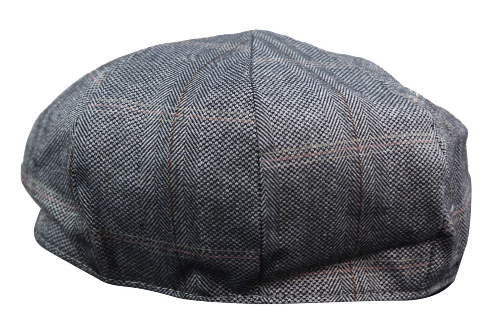 Herr 8 Panel Peaky Blinders Tweed Flat Cap - Cavani Connall