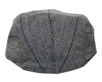 Cavani Albert Herr Tweed Flat Cap - Fiskbensmönstrad Tweed Ull Grandad Flat Hats Vintage - Brun/Antracitgrå