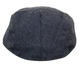 Cavani Martez Hatt - Herr Farfarshatt Marinblå Flat Cap Fiskbensmönstrad Vintage Retro Del Boy Klassisk Gatsby Peaky Blinders