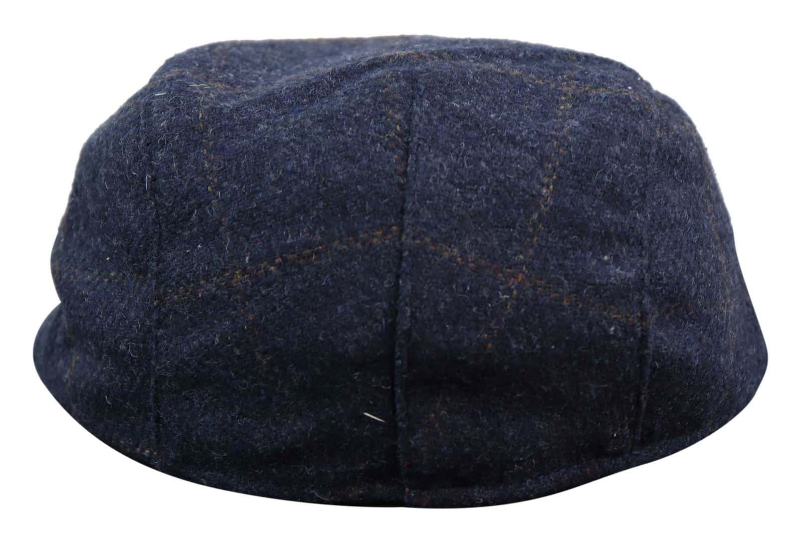Cavani Kempson Flat Cap - Herr Tweed Ullrutig Farfarshatt Vintage - Olivgrön/Marinblå
