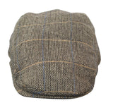 Cavani Albert Herr Tweed Flat Cap - Fiskbensmönstrad Tweed Ull Grandad Flat Hats Vintage - Brun/Antracitgrå