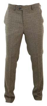 Herrbyxor i ekbrun tweed