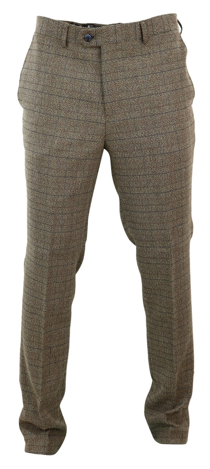 Herrbyxor i ekbrun tweed