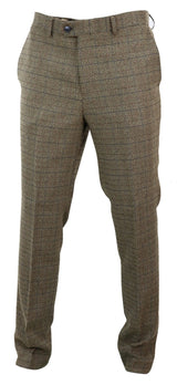 Herrbyxor i ekbrun tweed